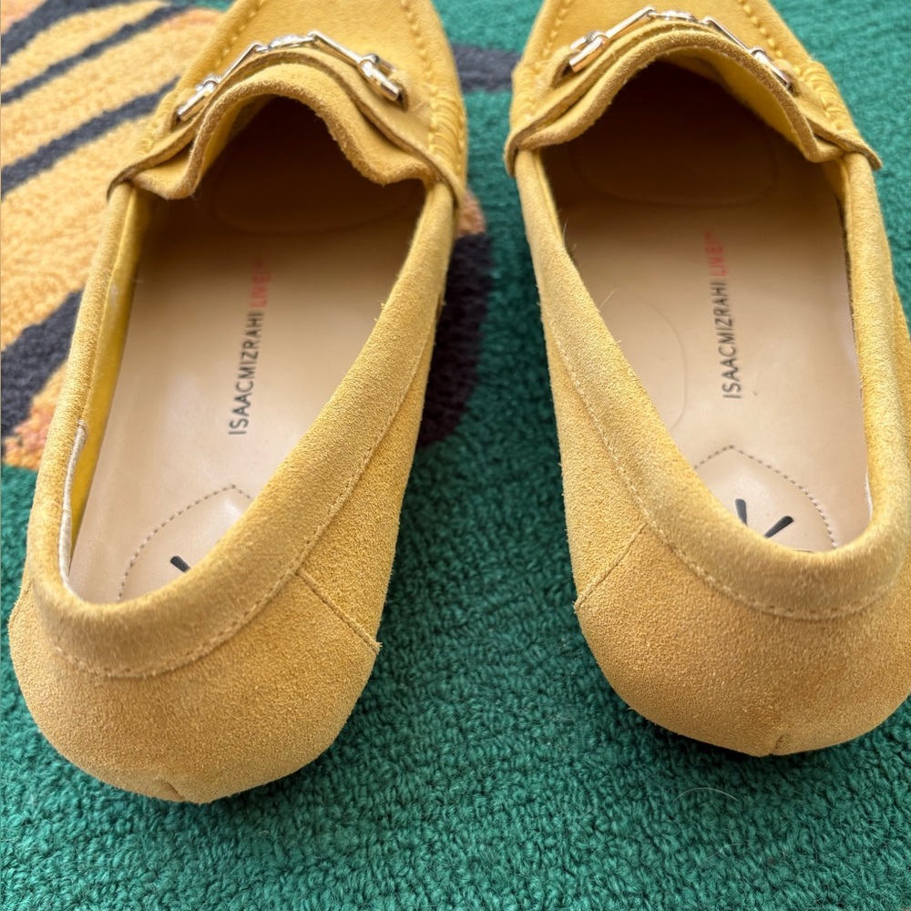 Isaac Mizrahi Live Yellow Suede Loafers - Picture 4 of 7